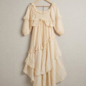 NWT Spell & The Gypsy / Free People Clementine Smocked Tiered Mermaid Dress XS